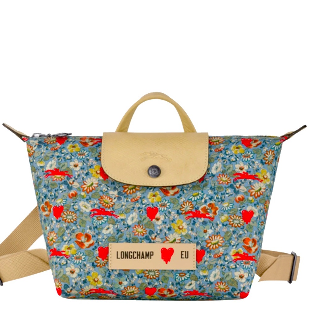 Longchamp x EU Patchwork Floral Backpack